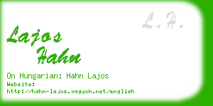 lajos hahn business card